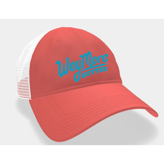 Way More Better - Trucker Hat - Nantucket Red/White