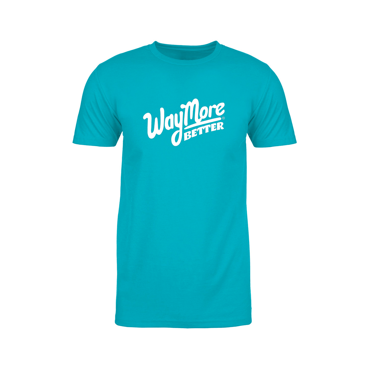 Way More Better - T-Shirt - Bondi Blue & White