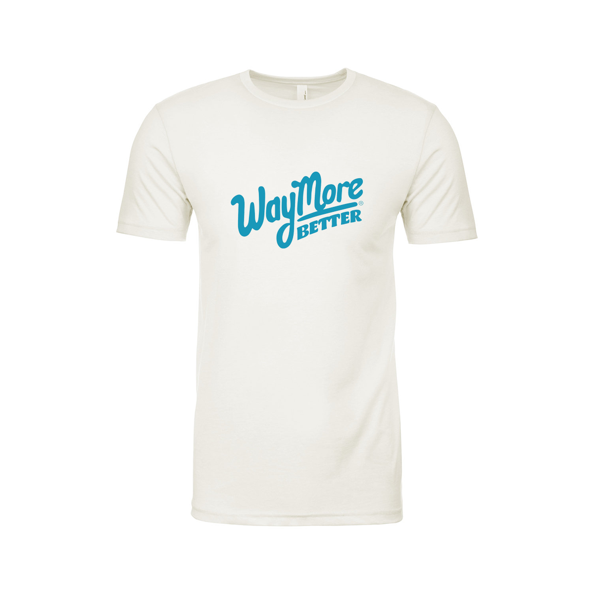 Way More Better - T-Shirt - White and Bondi Blue